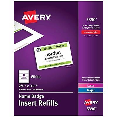 Avery Laser Name Badge Inserts Box