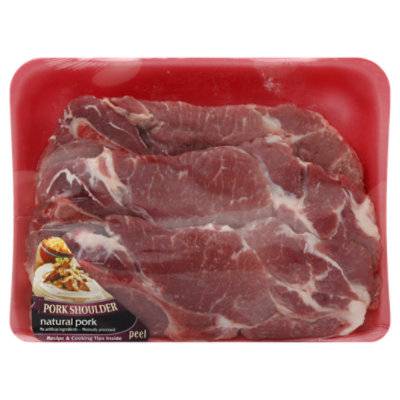 Signature Select Bone In Pork Steak Shoulder Blade Steak - 1.5 Lb