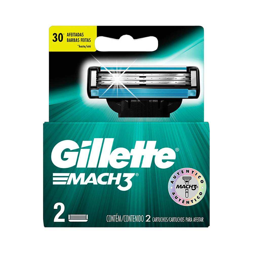 Gillette cartuchos para afeitar mach3 (blister 2 piezas)