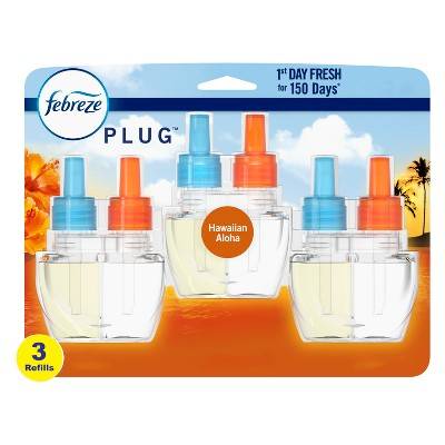 Febreze Odor-Eliminating Fade Defy Plug Air Freshener Refill, Hawaiian Aloha,