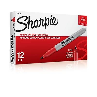Sharpie Red Permanent Fine-Point Markers