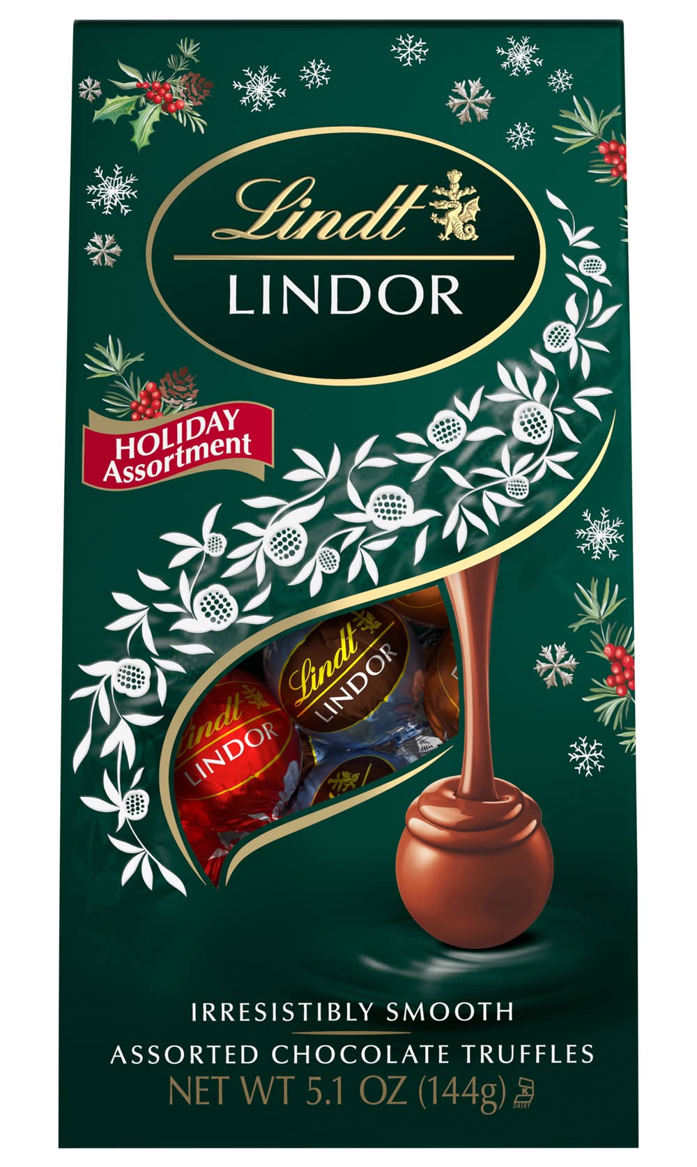 Lindt Lindor Holiday Assortment Chocolate Truffles (5.1 oz)
