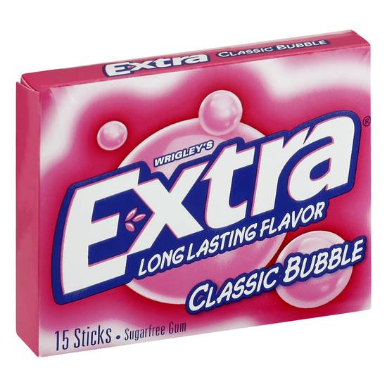 Wrigley's Extra Classic Bubble Sugar Free Gum (15 ct)