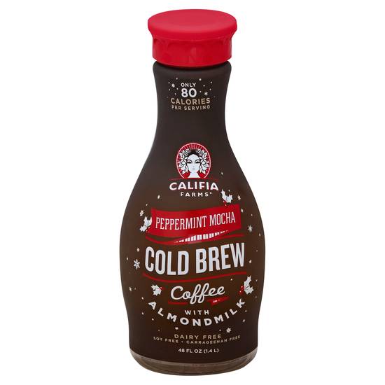 Califa Farms Dairy Free Peppermint Mocha Latte Coffee With Almondmilk (48 fl oz)
