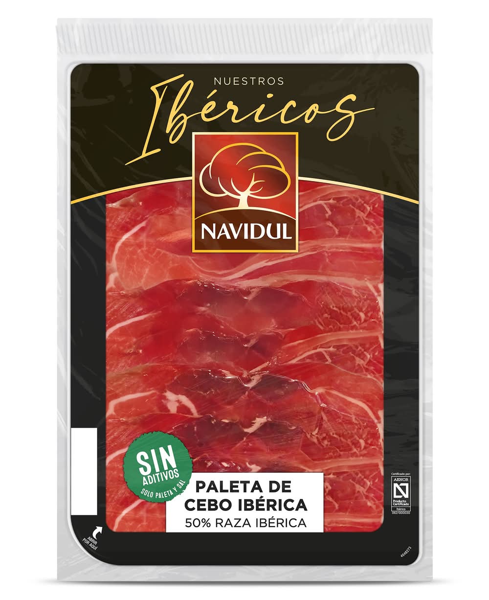 Paleta De Cebo Ibérico 50% De Raza Ibérica Navidul Sobre 104 G