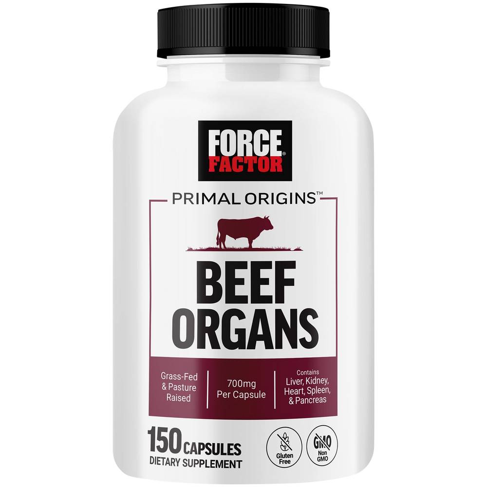 Force Factor Primal Origins Beef Organs Capsules (150 ct)