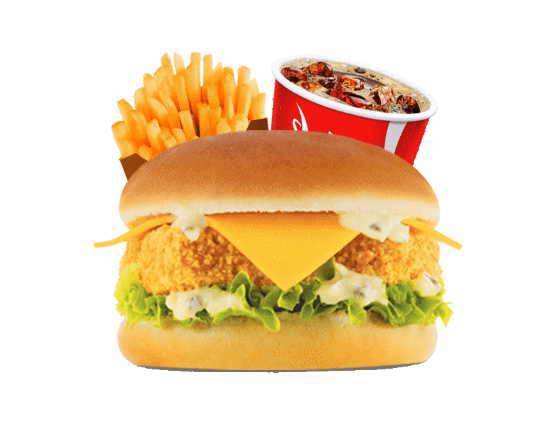 🍔🍔Menu Fish Burger🐟➕🍟 ➕🧋