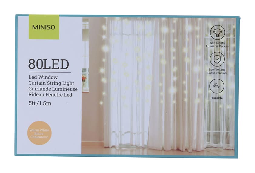 Miniso · Luz led para cortina, 1.5 m