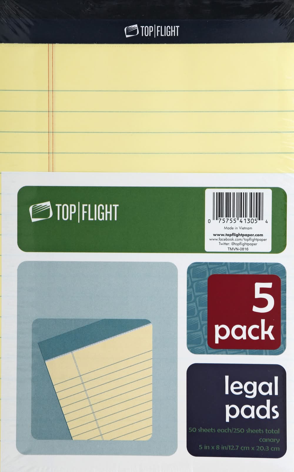Top Flight Canary Legal Pads (1.1 lbs)