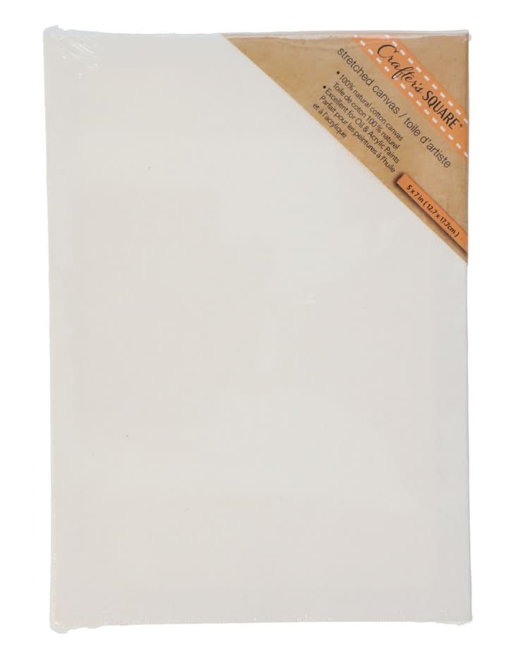 Crafter's Square Stretched Canvas, 5x7 in, White