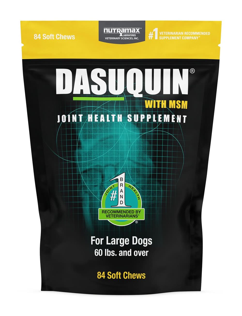 Nutramax® Dasuquin® Large Dog Joint Health Supplement with Glucosamine, Soft Chews, 84 Count (Size: 84 Count)