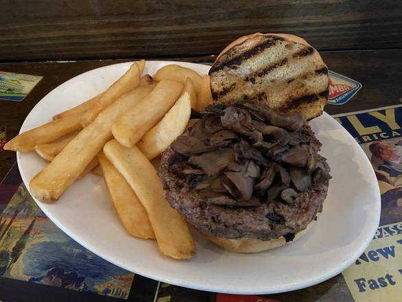 Order Mushrooms Burger #12 food online from Lindburgers store, Jupiter on bringmethat.com