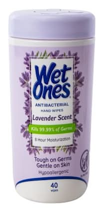 Wet Ones® Tropical Splash Antibacterial Hand Wipes 40-Count Lavender