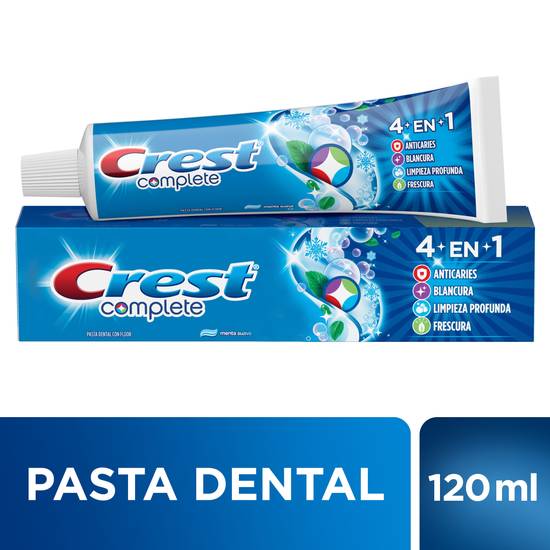 Crest pasta dental complete 4 en 1 (tubo 120 ml)