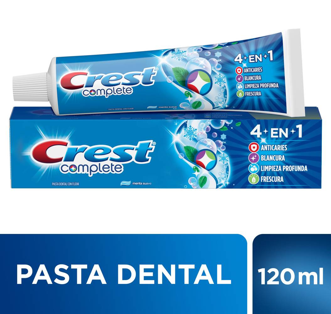 CREST · Pasta dental complete 4 en 1 (120 ml)