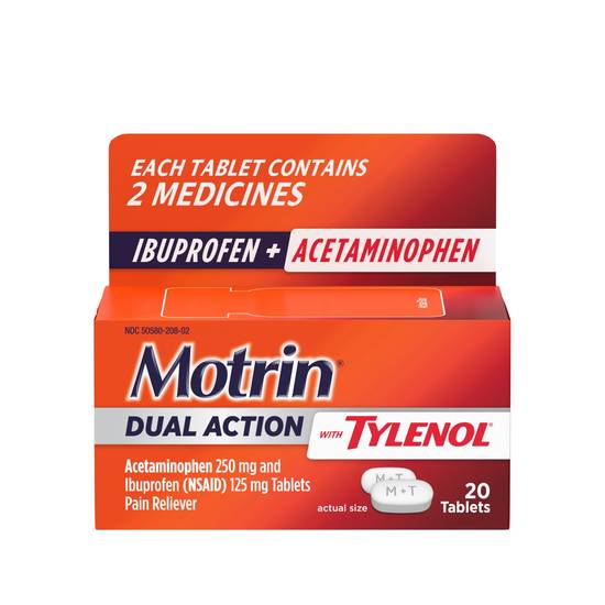 Motrin Dual Action with Tylenol Ibuprofen & Acetaminophen - 20 ct