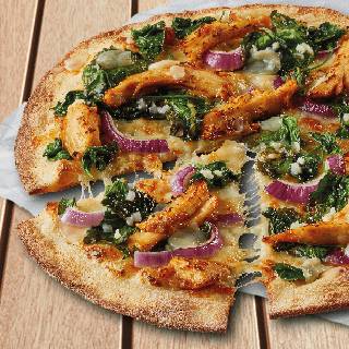 Garlic Chicken & Spinach pizza