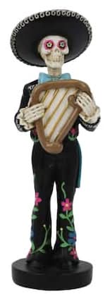 7.25" Skeleton With Harp Tabletop Decor By Ashland