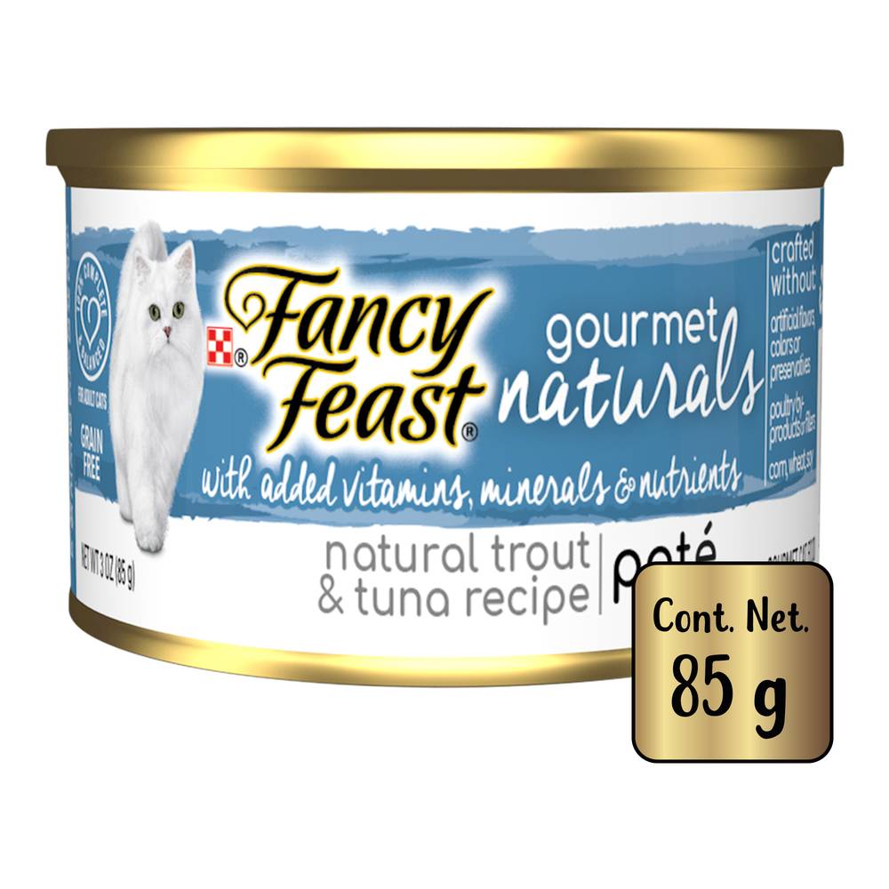 Fancy Feast · Alimento gourmet naturals trucha y atún (85 g)