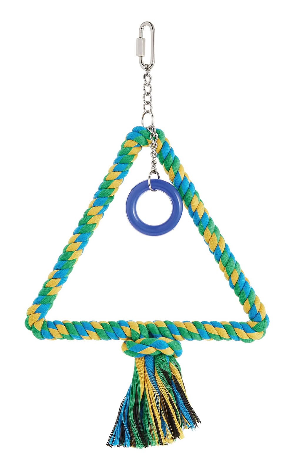 All Living Things® Triangle Rope Swing - Pet Bird Cage Swing for Large Birds (Size: Medium)