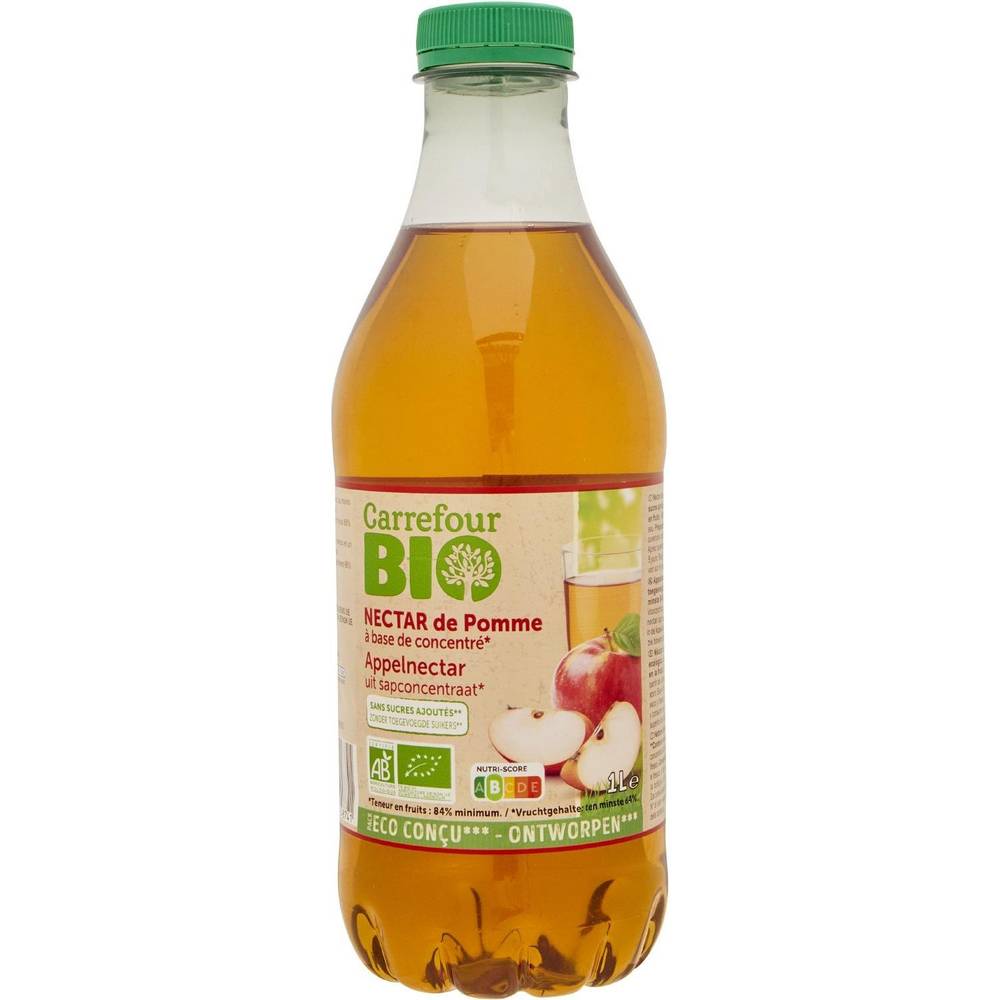 Carrefour - Nectar bio pomme sans sucres ajoutés (1L)