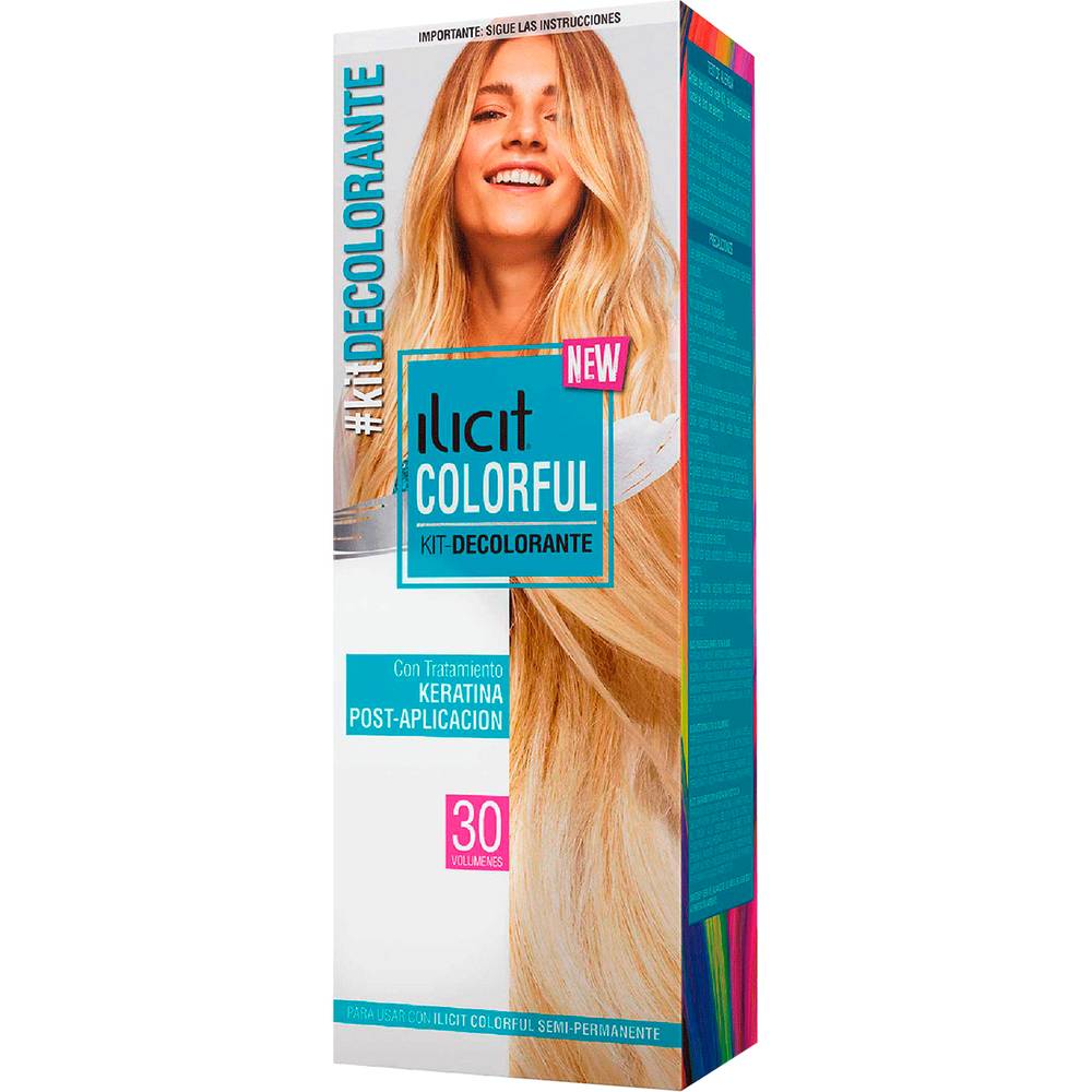 Ilicit · Decolorante colorful con tratamiento keratina post aplicación (80 ml)