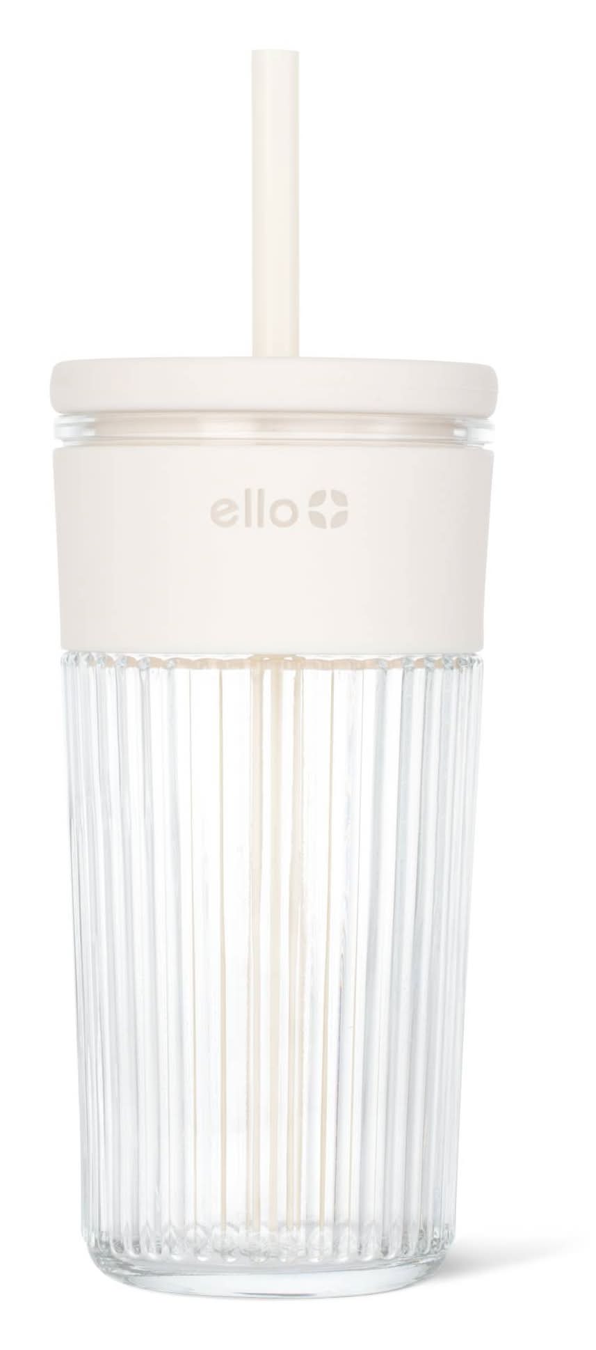 Ello Ava Straw Tumbler 18 oz, Cream