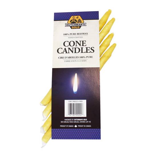 Dutchman's Gold Beeswax Cone Candle (2ct)