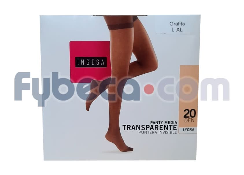 Medias Soporte 20 P Invisib Grafito L-Xl