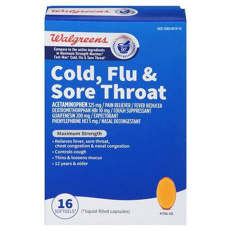 Walgreens Cold, Flu & Sore Throat (16 ct)
