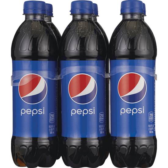 Pepsi Cola 6-Pack of 16.9oz Bottles
