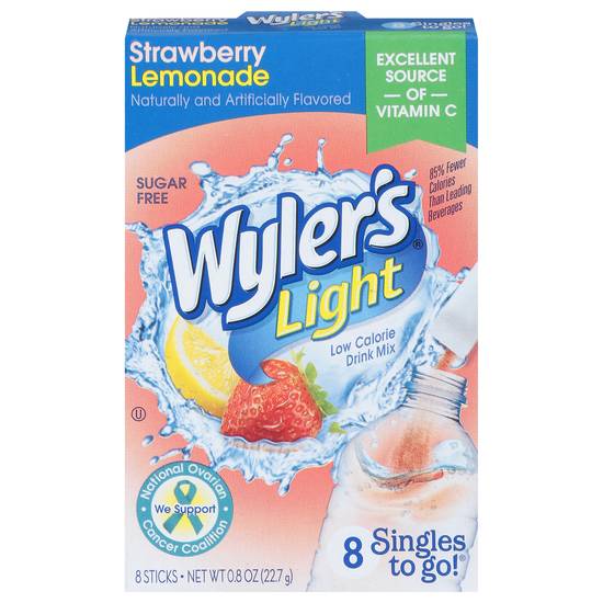 Wyler's Light Strawberry Lemonade Drink Mix (8 ct, 0.1 oz)