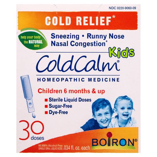 Boiron Kids Cold Calm Relief Homeopathic Medicine 6m+ (30 pack)