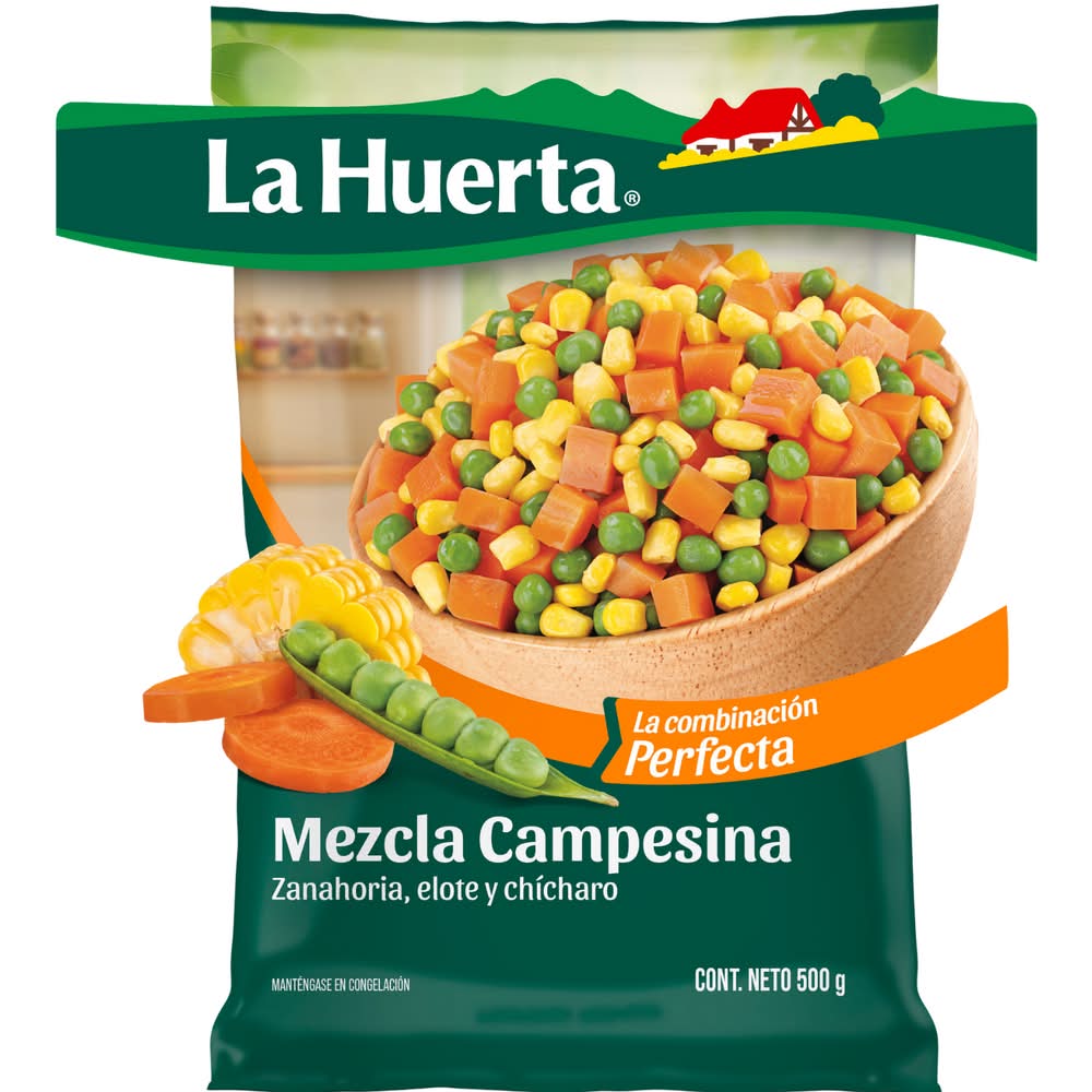 La Huerta · Mezcla campesina de zanahoria - choclo y arveja congelado (500 g)