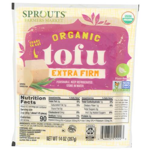 Sprouts Organic Extra Firm Tofu