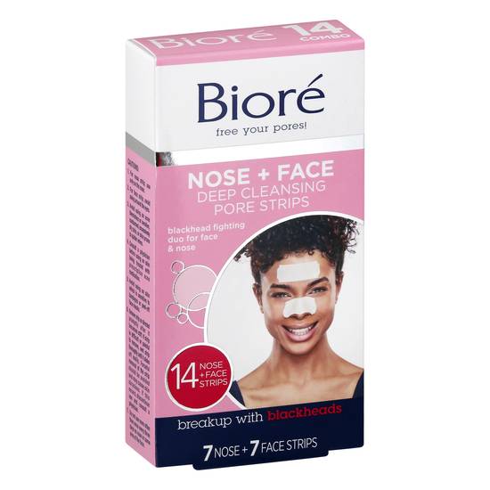 Bioré Nose + Face Deep Cleansing Pore Strips (14 ct)