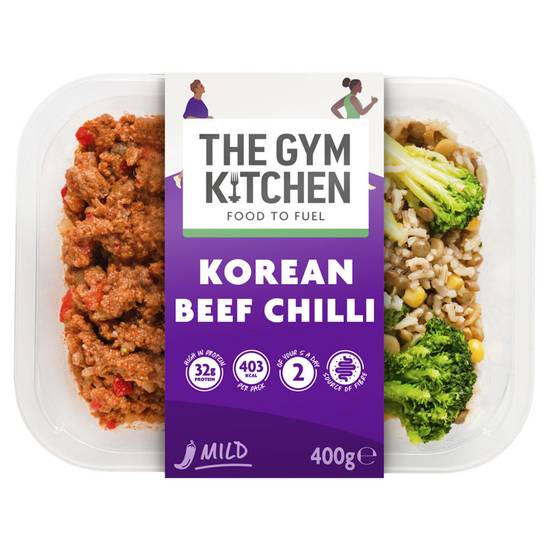 The Gym Kitchen Korean Beef Chilli Ready Meal 400g