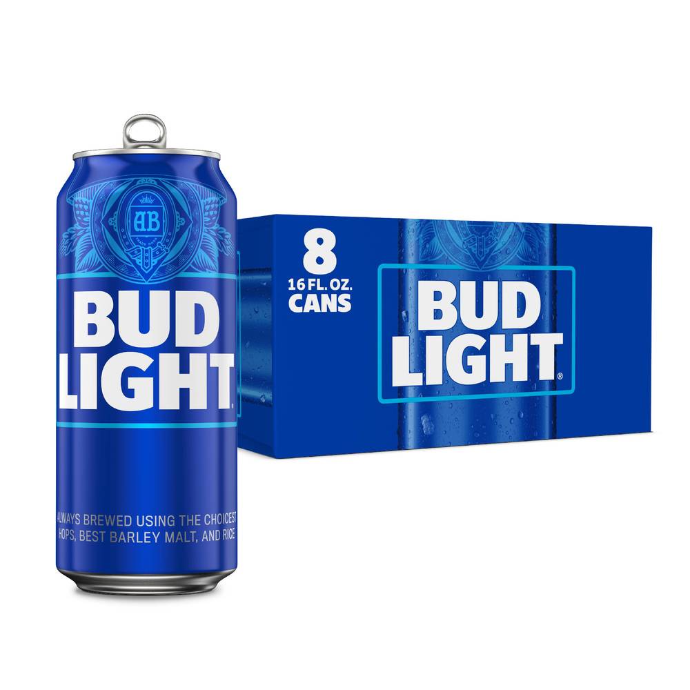 Bud Light Pale Lager Beer (8 x 16 fl oz)