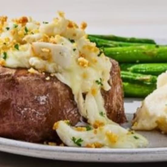 New! Steak or Salmon Oscar**