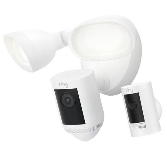 Ring Floodlight Cam Wired Pro With Stick Up Cam Battery