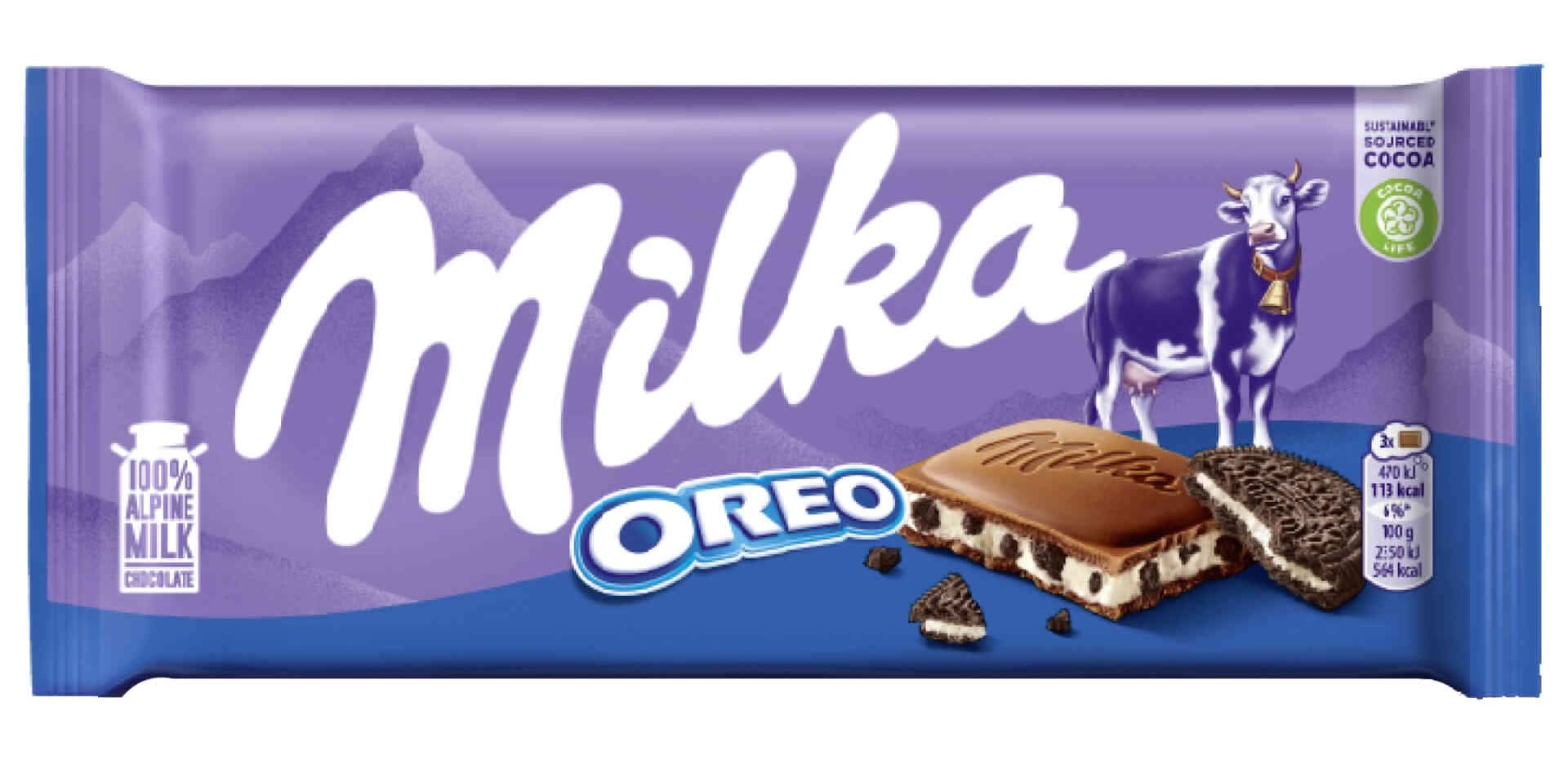 Tablete de Chocolate com Oreo Milka (emb. 100 gr)