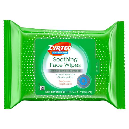 Zyrtec Non-Medicated Soothing Face Wipes