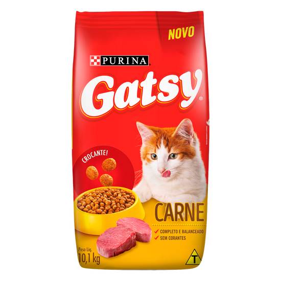 Purina ração para gatos sabor carne gatsy (10,1kg)