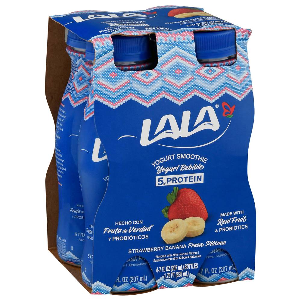 Lala Strawberry Banana Yogurt Smoothie (7 fl oz, 4 ct)