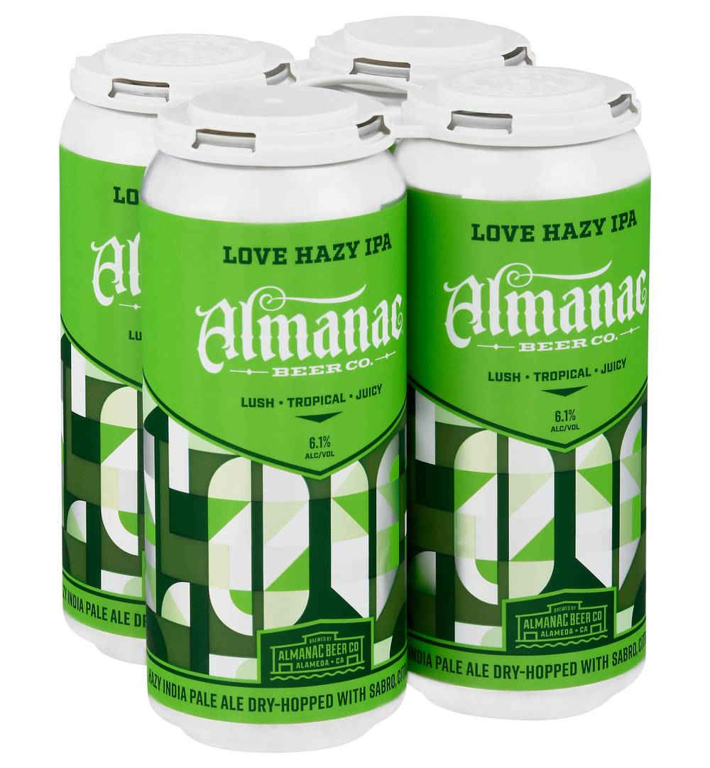 Almanac Beer Co. Love Hazy Ipa Dry-Hopped Beer (4 x 16 fl oz)
