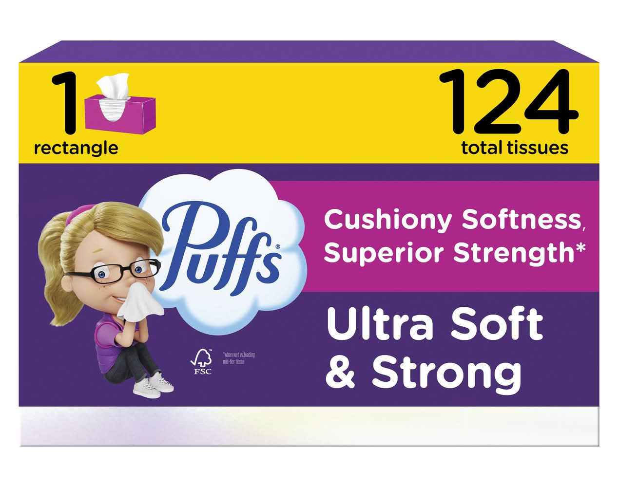 Puffs Ultra Soft 2-ply Facial Tissues (9.6 oz)