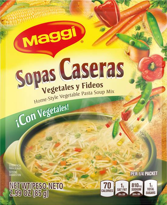 Maggi Sopas Caseras Vegetable Pasta Soup Mix