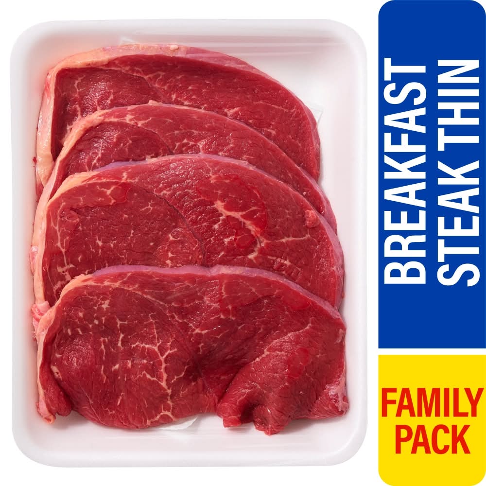 Thin Cut Breakfast Beef Steak Family Pack