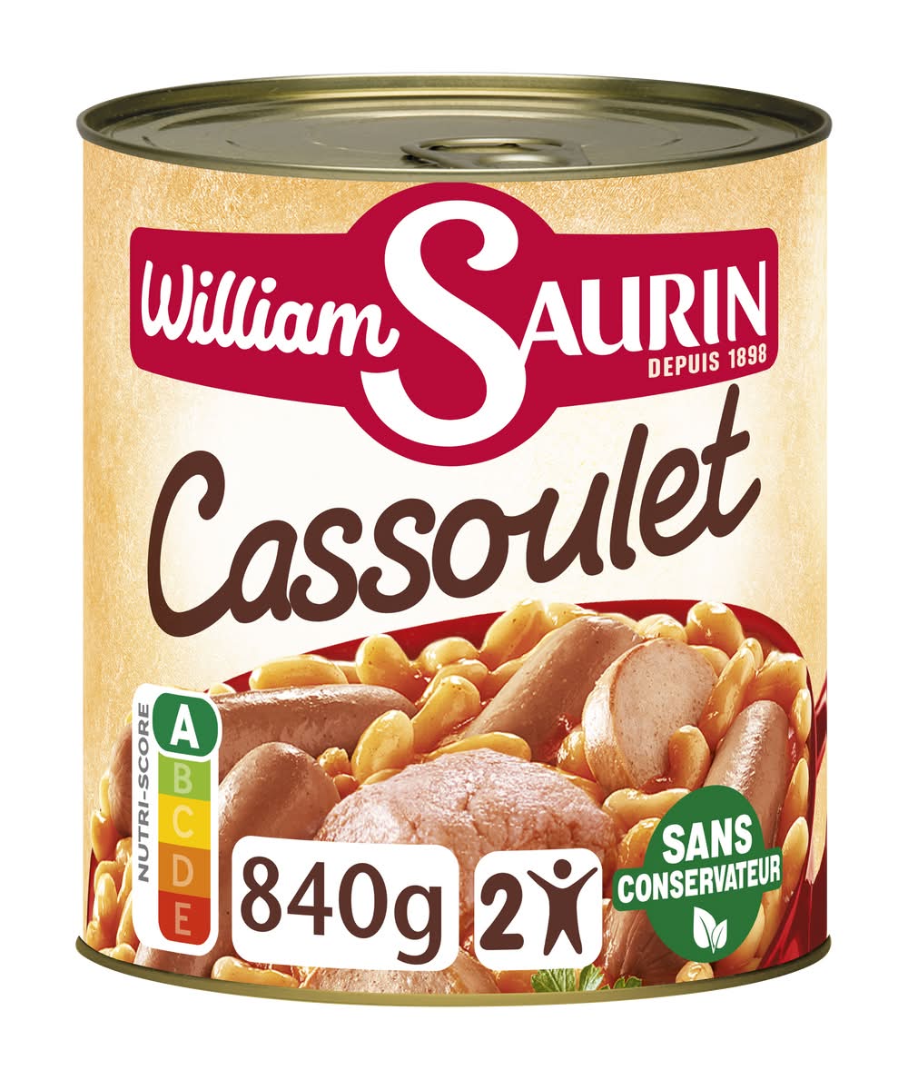 William Saurin - Plat cuisiné cassoulet mitonné (840g)