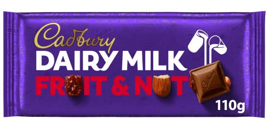 Cadbury Dairy Milk Fruit & Nut Chocolate Bar (110g)